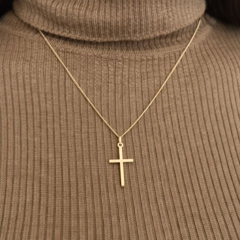 Colgante Cruz Herencia en Oro 18 Kilates - Casa Laudate