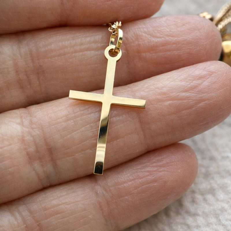 Colgante Cruz Herencia en Oro 18 Kilates - Casa Laudate