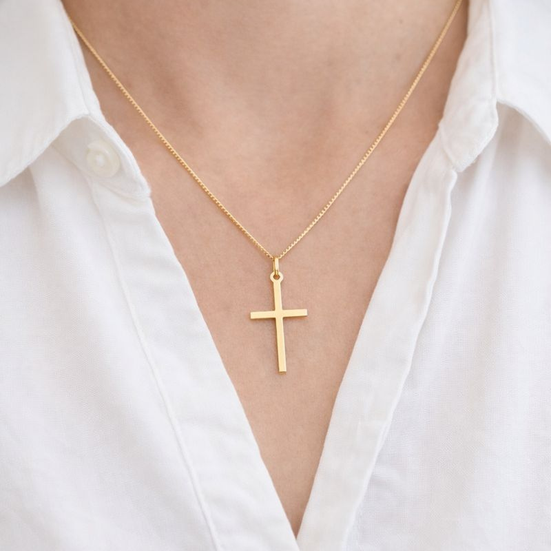 Colgante Cruz Herencia en Oro 18 Kilates - Casa Laudate