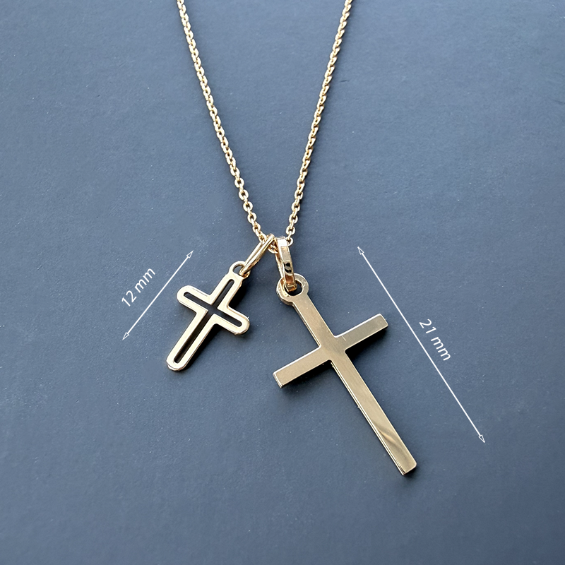 Colgante Cruz Clásica Oro 9 Quilates - Maison Laudate