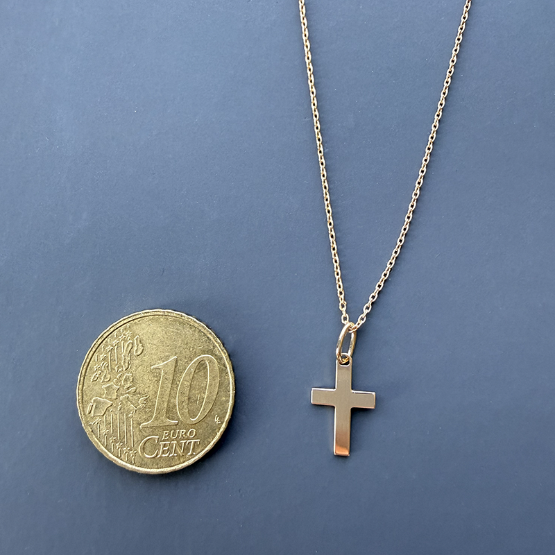 Mini Colgante Cruz Latina Oro 18 Quilates - Laudate