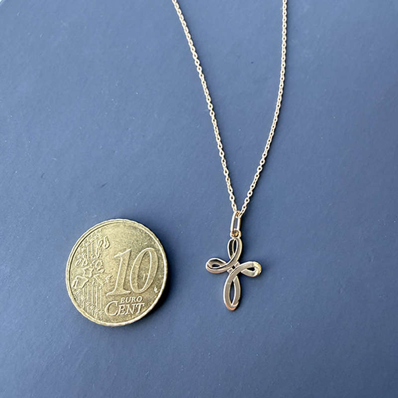 Cruz Léontine en oro de 18 quilates - Laudate