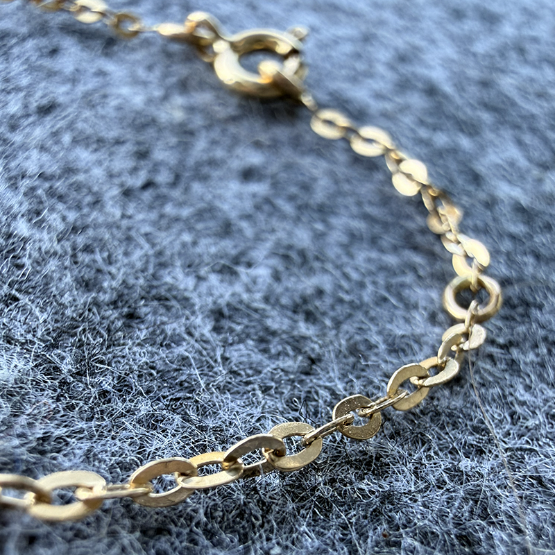 Gourmette bebé Malla Forzada Miroir Oro 18 Quilates - Laudate