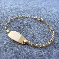 Gourmette bebé ovalada -...