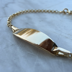 Gourmette bebé ovalada -...