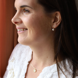 Pendientes perla en forma...