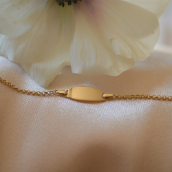 Gourmette bebé ovalada -...