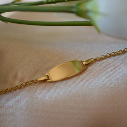 Gourmette bebé ovalada -...