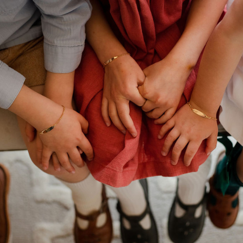 Gourmette de Bautismo en Oro para Bebé